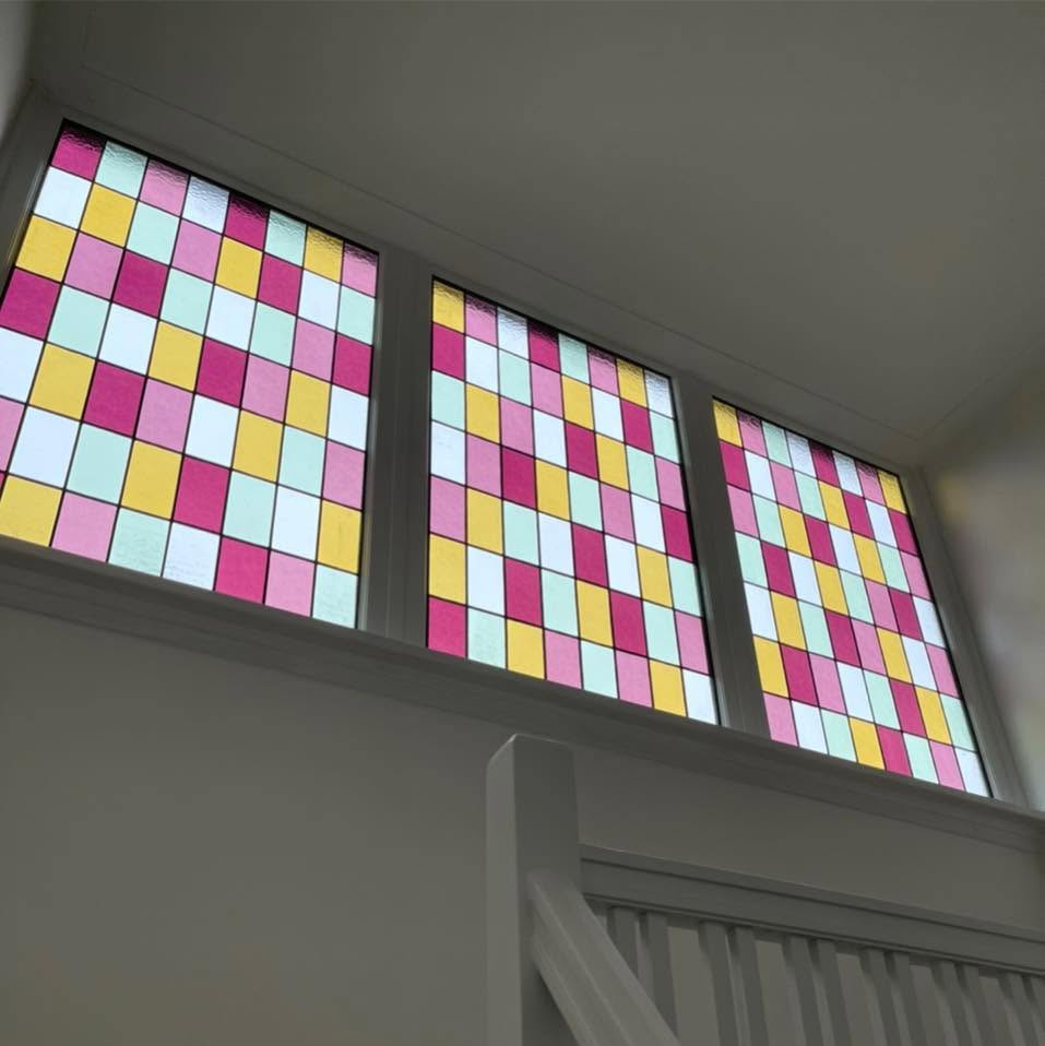 Glas-in-lood bovenlichten trapopgang — foto 1
