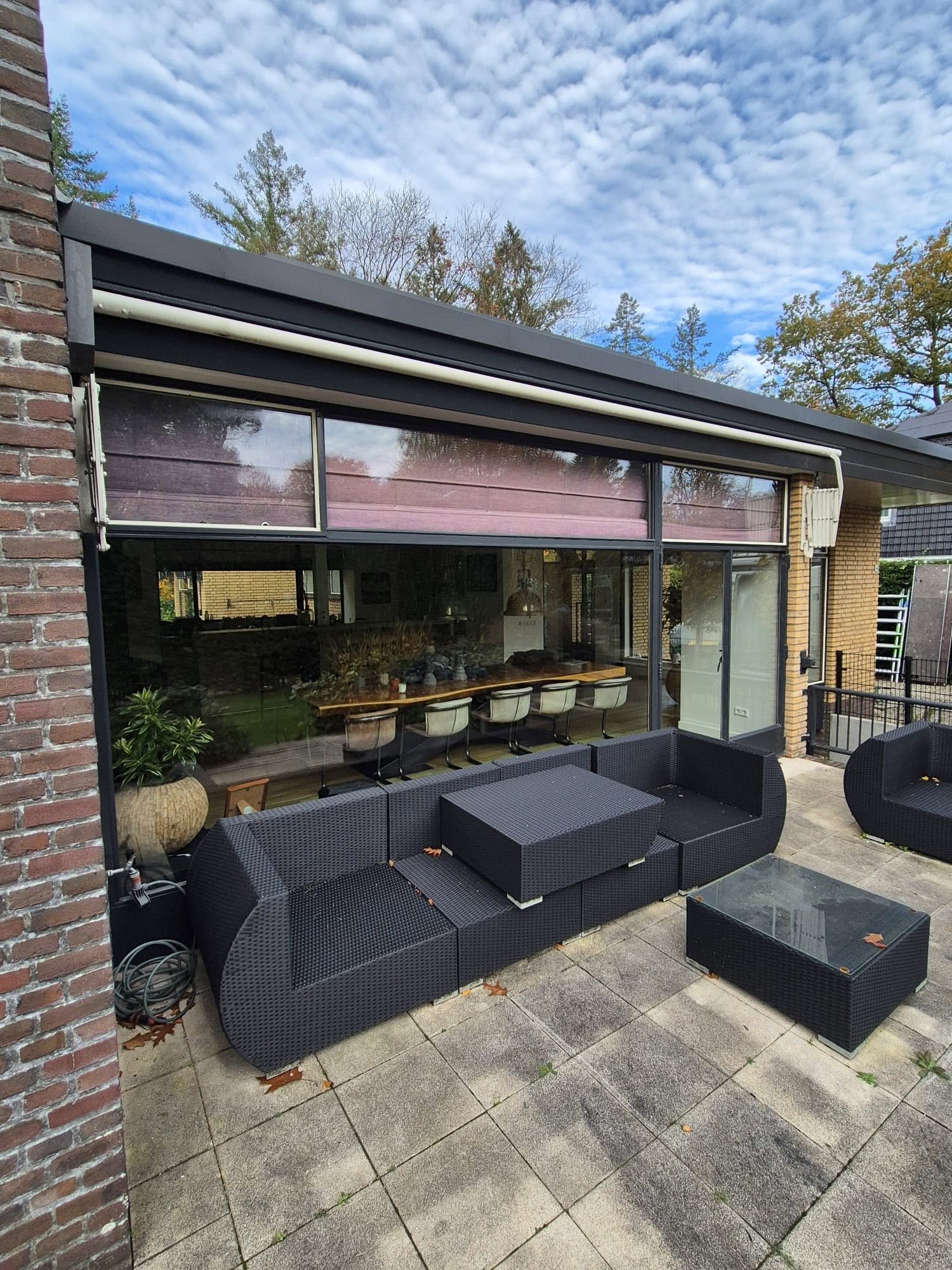 Moderne glaspartij & terrasuitbouw — foto 1